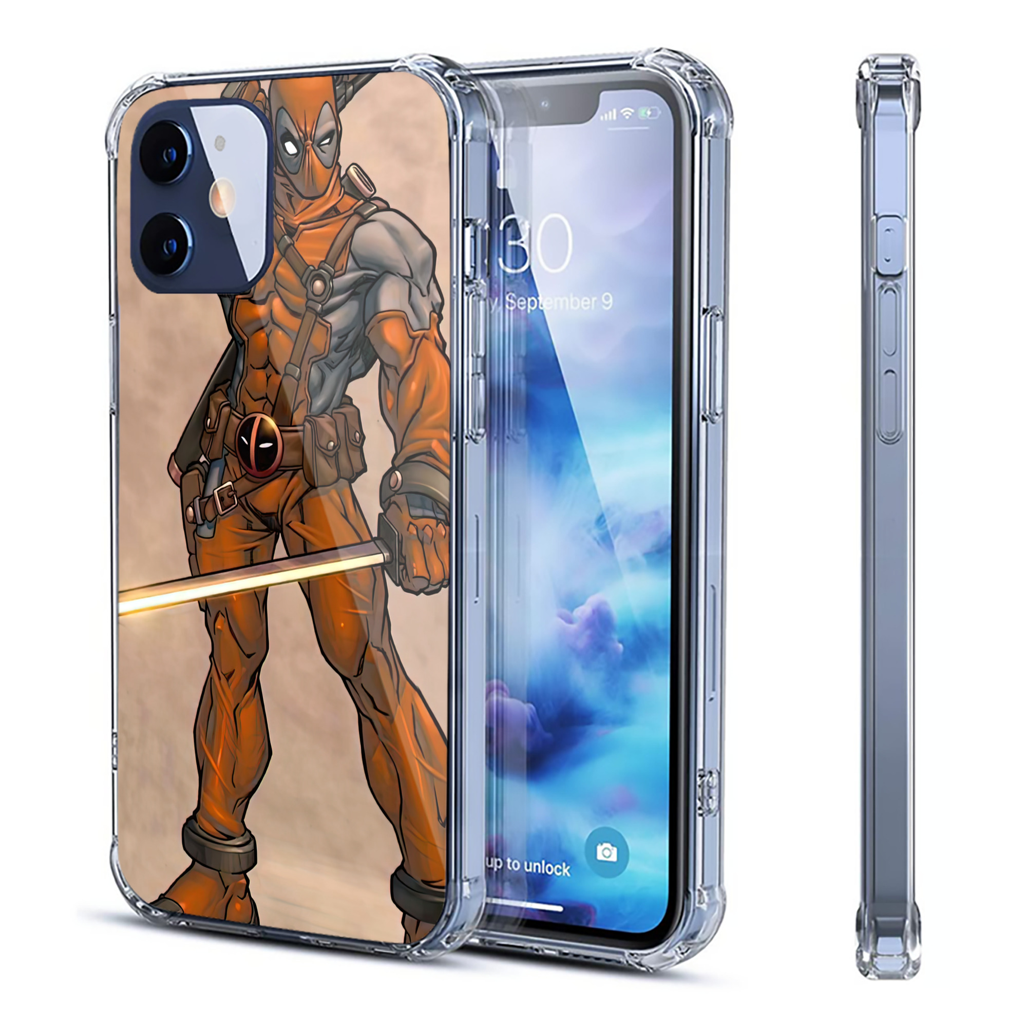 （画像用） Deadpool デッドプール 【iPhone 12シリーズ対応】透明スマホケース（クリアソフトケース）